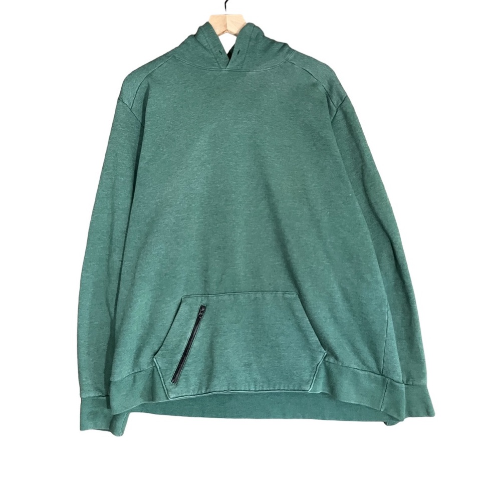 Mens Vintage Russell Hoodie Pullover size XL Essential Green